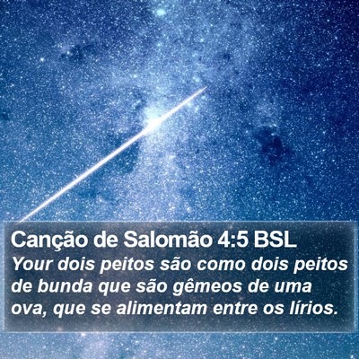 Canção de Salomão 4:5 BSL Bible Verse Image