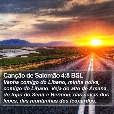 Canção de Salomão 4:8 BSL Bible Verse Image