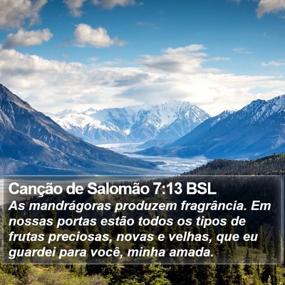 Canção de Salomão 7:13 BSL Bible Verse Image