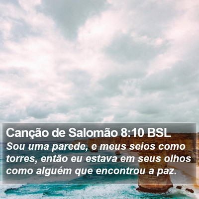 Canção de Salomão 8:10 BSL Bible Verse Image