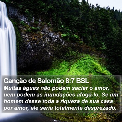Canção de Salomão 8:7 BSL Bible Verse Image