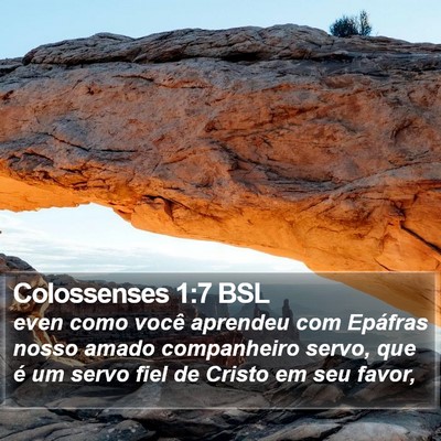 Colossenses 1:7 BSL Bible Verse Image