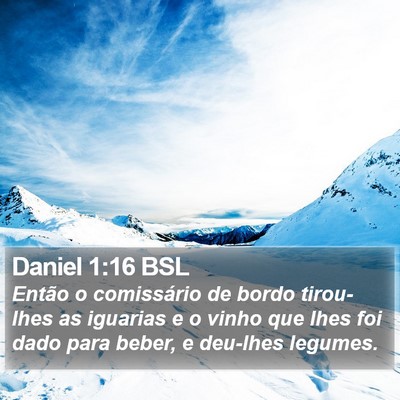 Daniel 1:16 BSL Bible Verse Image