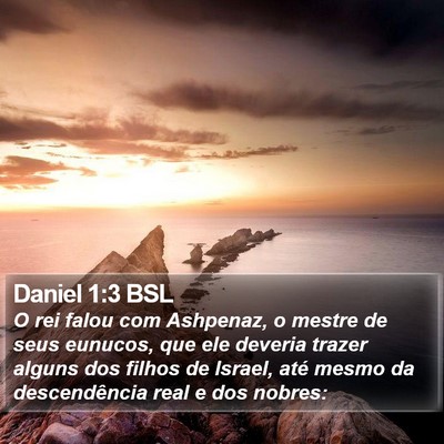 Daniel 1:3 BSL Bible Verse Image
