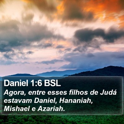 Daniel 1:6 BSL Bible Verse Image