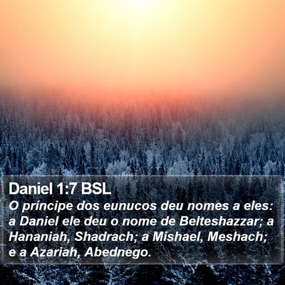 Daniel 1:7 BSL Bible Verse Image