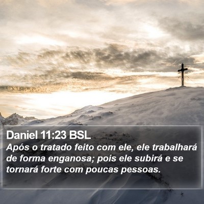 Daniel 11:23 BSL Bible Verse Image