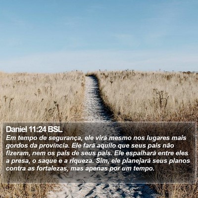 Daniel 11:24 BSL Bible Verse Image