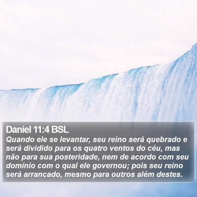 Daniel 11:4 BSL Bible Verse Image
