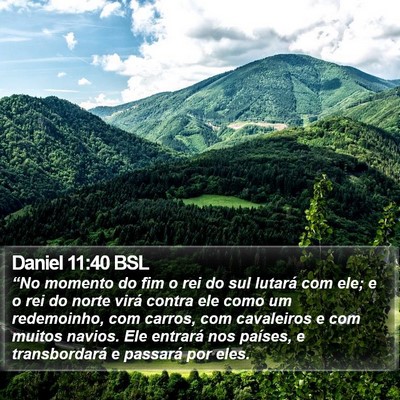 Daniel 11:40 BSL Bible Verse Image
