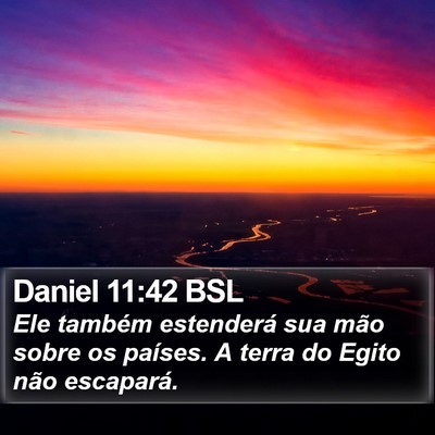 Daniel 11:42 BSL Bible Verse Image
