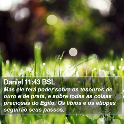 Daniel 11:43 BSL Bible Verse Image