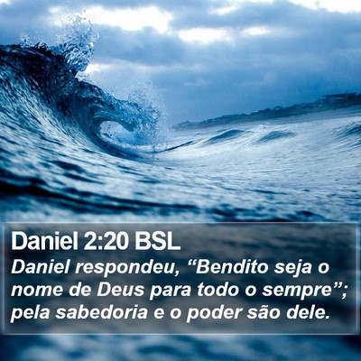 Daniel 2:20 BSL Bible Verse Image