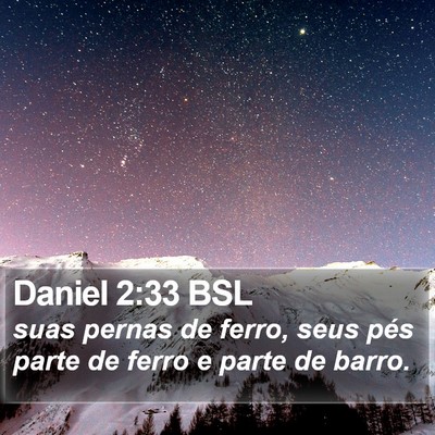 Daniel 2:33 BSL Bible Verse Image