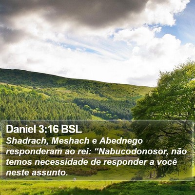 Daniel 3:16 BSL Bible Verse Image
