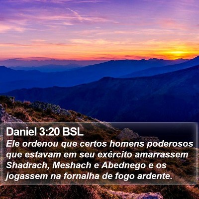 Daniel 3:20 BSL Bible Verse Image