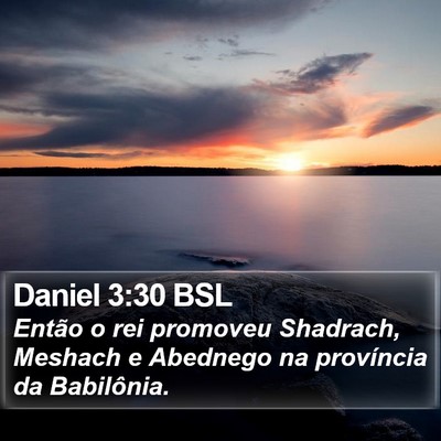Daniel 3:30 BSL Bible Verse Image
