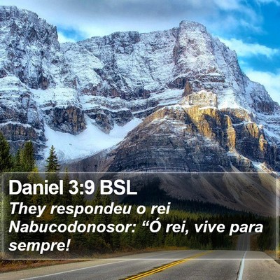 Daniel 3:9 BSL Bible Verse Image
