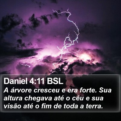 Daniel 4:11 BSL Bible Verse Image