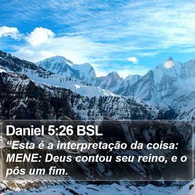 Daniel 5:26 BSL Bible Verse Image