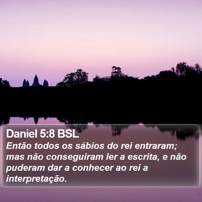 Daniel 5:8 BSL Bible Verse Image