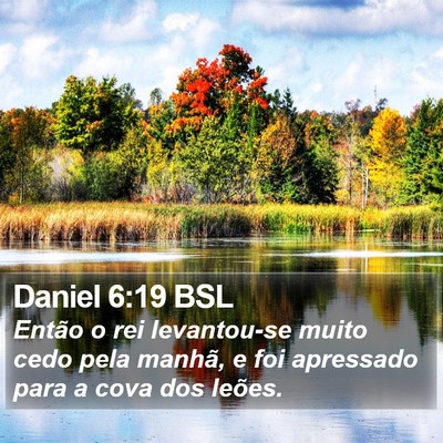 Daniel 6:19 BSL Bible Verse Image