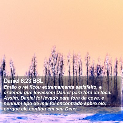 Daniel 6:23 BSL Bible Verse Image