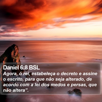 Daniel 6:8 BSL Bible Verse Image