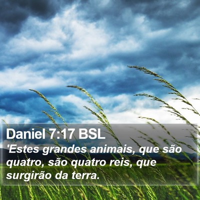 Daniel 7:17 BSL Bible Verse Image