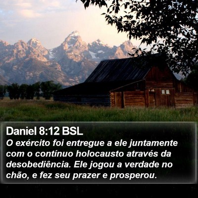 Daniel 8:12 BSL Bible Verse Image