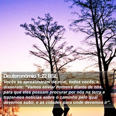 Deuteronômio 1:22 BSL Bible Verse Image