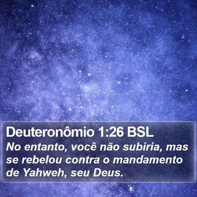 Deuteronômio 1:26 BSL Bible Verse Image