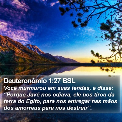 Deuteronômio 1:27 BSL Bible Verse Image