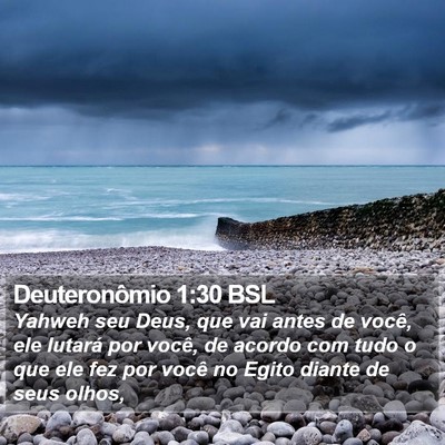 Deuteronômio 1:30 BSL Bible Verse Image