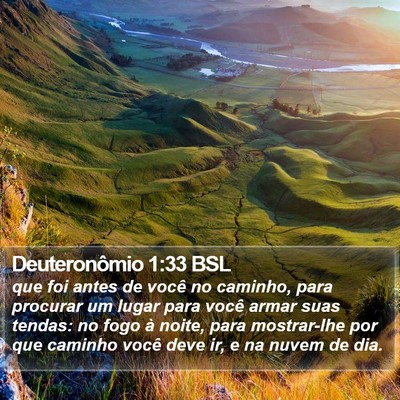 Deuteronômio 1:33 BSL Bible Verse Image