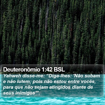 Deuteronômio 1:42 BSL Bible Verse Image