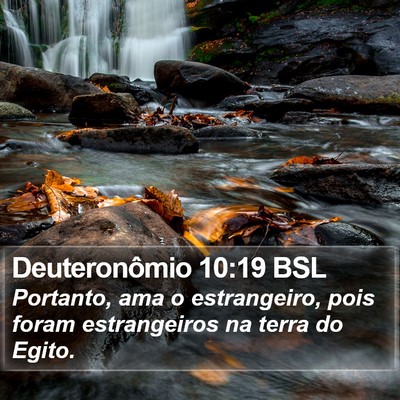 Deuteronômio 10:19 BSL Bible Verse Image