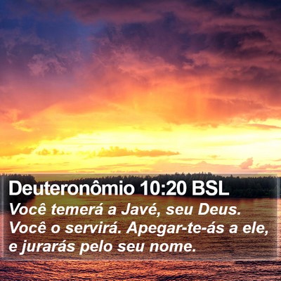 Deuteronômio 10:20 BSL Bible Verse Image