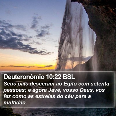 Deuteronômio 10:22 BSL Bible Verse Image