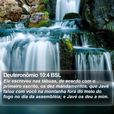 Deuteronômio 10:4 BSL Bible Verse Image