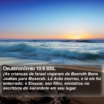 Deuteronômio 10:6 BSL Bible Verse Image