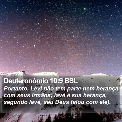 Deuteronômio 10:9 BSL Bible Verse Image
