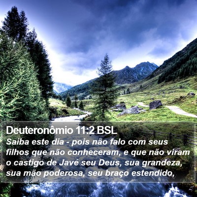 Deuteronômio 11:2 BSL Bible Verse Image