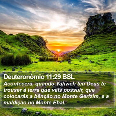 Deuteronômio 11:29 BSL Bible Verse Image