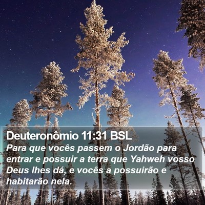 Deuteronômio 11:31 BSL Bible Verse Image