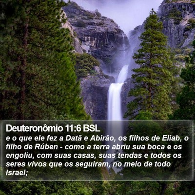 Deuteronômio 11:6 BSL Bible Verse Image