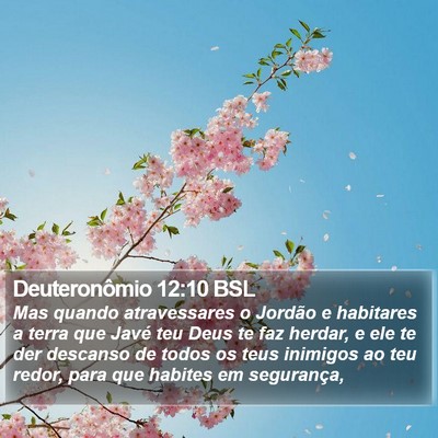 Deuteronômio 12:10 BSL Bible Verse Image