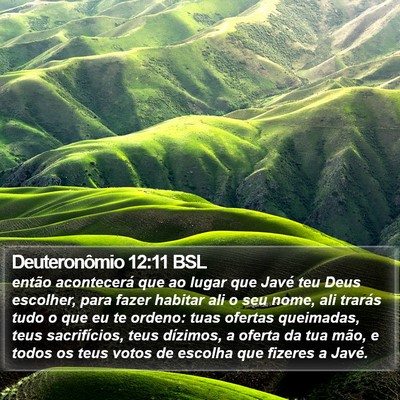 Deuteronômio 12:11 BSL Bible Verse Image