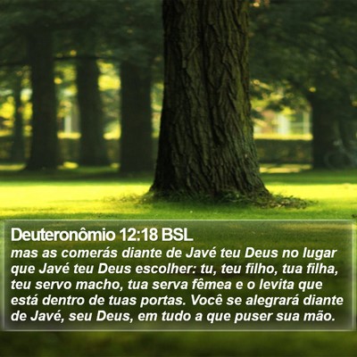 Deuteronômio 12:18 BSL Bible Verse Image