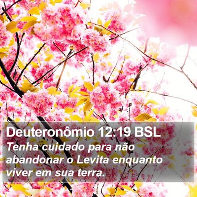 Deuteronômio 12:19 BSL Bible Verse Image